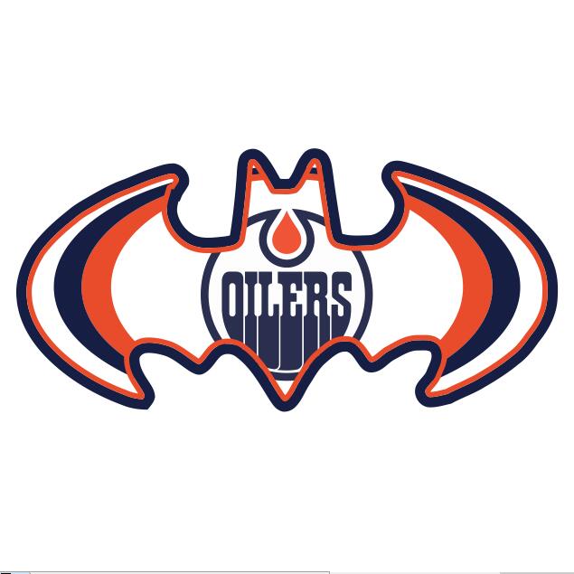 Edmonton Oilers Batman Logo iron on heat transfer